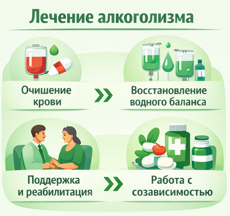 лечение алкоголизма в Верее этапы